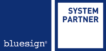 System Partner and Bluesign Logos